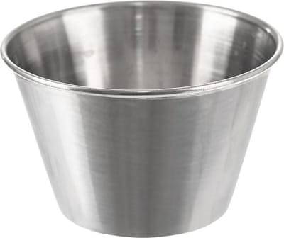 Dipschaaltje Edelstaal 9,5 cm, 240 ml - Dompelkom - Dipschalen - Snackkommen - Kleine Kom voor Dipsauzen en Snacks