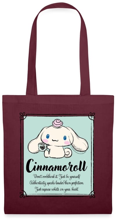 Cinnamoroll Don't Overthink It. Just Be Yourself Tas Van Stof Schoudertas
