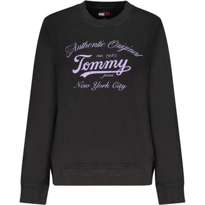 Tommy Hilfiger Zwarte Katoenen Dames Sweater