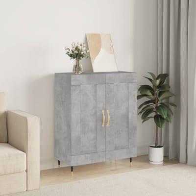 vidaXL - Dressoir - 69,5x34x90 - cm - bewerkt - hout - betongrijs