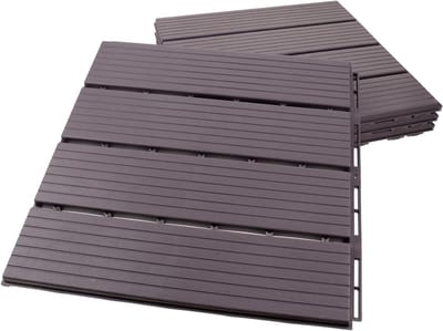 Terrastegels - Vloertegels Balkon - Buiten Vloeren - In elkaar grijpend Systeem - 30 x 30 cm - Grijs