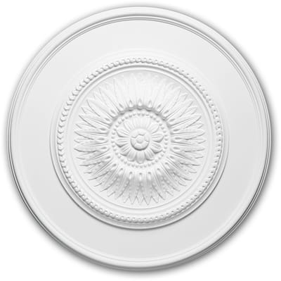 Plafond Rozet 156023 Profhome Sierelement plafond centrum neo-classicisme stijl wit Ø 59 cm