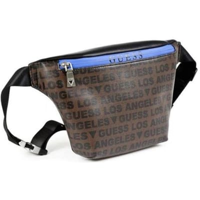 Guess, Dan, Textiel Heuptasje, Billen, Zwart/Bruin, Voor Mannen