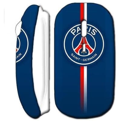 Souris Sans Fil - Paris Saint Germain - Bleu et Blanc - Compatible Mac et PC - USB Wifi