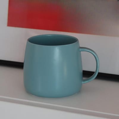 Mug Mat Personnalité Créative Tasse en Céramique Maison Tasse Ventre Rond Bureau Grande Capacité Tasse à Eau Tasse Cadeau Souvenir 301-400ml
