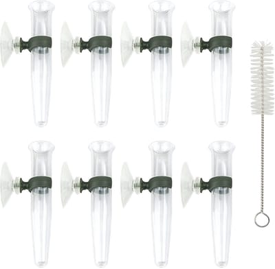 8 Stuks Bloem Container Bloemen Flessen Duidelijke Plastic Bloem Buizen Met Zuignap Voor Bloemist Bloemschikken Accessoires Voeding Water Opslag Verse Bloem Behoud