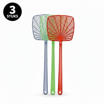 Vliegenmeppers Set van 3 - Hard Plastic - Tegen Vliegen & Muggen - Voor Binnen & Buiten