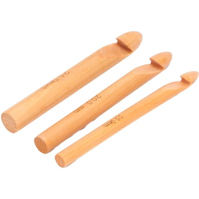 Bamboe Haaknaald Handgemaakte Breinaalden Garen Knutselen 20cm/7.9in Grote HaaknaaldenWit