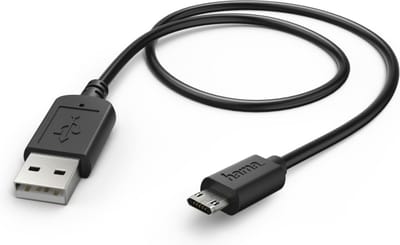 Hama Laad/Synchro kabel micro USB reversible 1.4m zwart