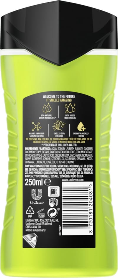 Axe Douchegel & Shampoo 3-in-1 Epic Axe - 3-in-1 Douchegel, Facewash & Shampoo Mannen – Epic Fresh – 12 uur Lang de Meest Onweerstaanbare Frisse Geur van Axe - Voordeelverpakking 6 x 400 ml