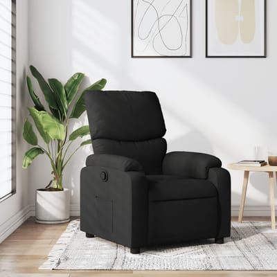 vidaXL - Fauteuil - verstelbaar - stof - zwart