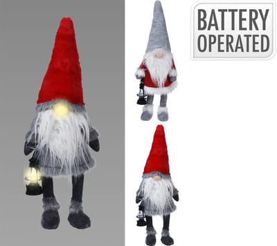 Gnoom - Kerstbeelden & Figuren - Kerst Kabouter - Kerstdecoratie voor binnen - Kerstboomversiering - Gnomes - 1 stuk