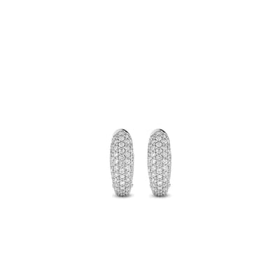 TI SENTO Dames Oorbellen - 925 zilver - Zirconia wit - 7804ZI