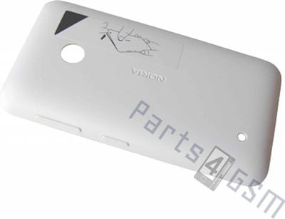 Geschikt voor Nokia Lumia 530- Achterbehuizing Wit, 02507L2
