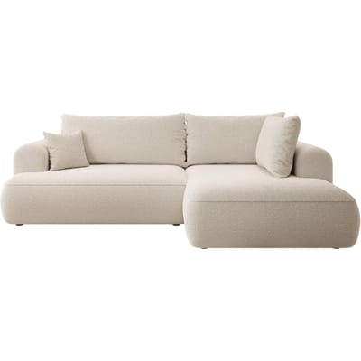 Hoekbank Philipa Big rechts bouclé met slaapfunctie | Selsey Design