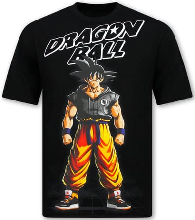 Dragon Ball Z Shirt Heren - T shirts Heren Grappig - Oversized T shirt Heren -312- Zwart