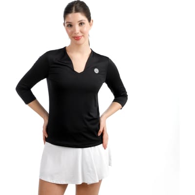 BIDI BADU Crew 2.0 V-Neck Longsleeve Dames-zwart
