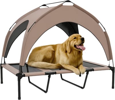 PawHut Verhoogd Hondenbed - Oxford - 106x76x94cm - Koffie