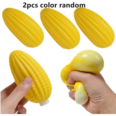 Schattige Zachte Simulatie Mais Anti Stress Squishy Fidget Speeltjes Ventilatie Ballen Langzame Terugslag Decompressie Knijpspeeltje Voor Volwassenen Kinderen