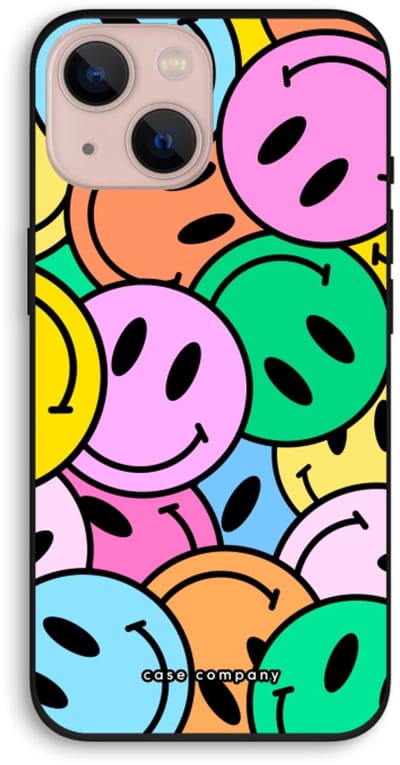 Case Company® - Hoesje geschikt voor iPhone 13 hoesje - Smiley N°1 - Biologisch Afbreekbaar Telefoonhoesje - Bescherming alle Kanten en Schermrand
