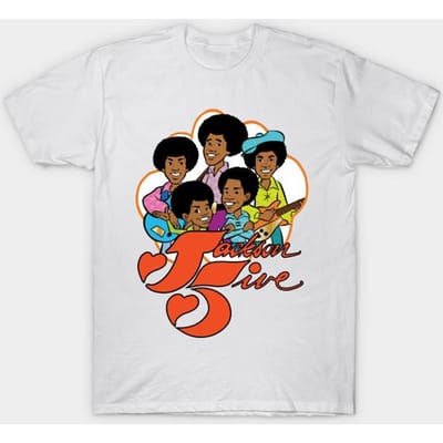 T-shirt Dames Jackson 5 Jaren '70 Cartoon Retro Vintage 1970s Stijl Harajuku Print Kawaii T-shirt Zomer Korte Mouw Dames T-shirt Top Tee 2XL white