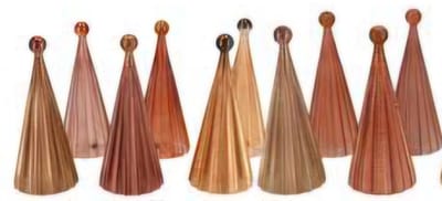 Twinkle warm sand mix glass tree lights ball ass 9x22cm - 1 stuk