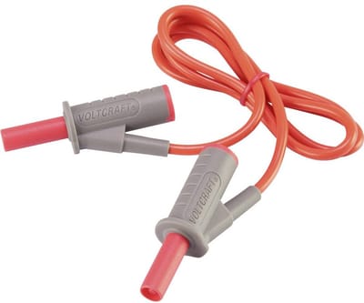 VOLTCRAFT MSB-501 Veiligheidsmeetsnoer Banaanstekker 4 mm Banaanstekker 4 mm 0.75 m Rood 1 stuk(s)