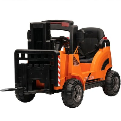 Danky Heftruck - Elektrische Heftruck 12V - Oranje - Hefvorken & Pallet - Afstandsbediening - Muziek & USB - Vanaf 3j