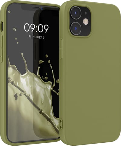 kwmobile telefoonhoesje geschikt voor Apple iPhone 12 / iPhone 12 Pro - Hoesje voor smartphone - Back cover in vintage groen