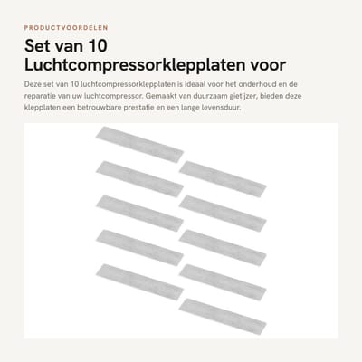 Dailygoods - Set van 10 Luchtcompressorklepplaten voor 51mm Cilinder