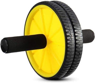 Buikoefening Roller - Ab Wheel Gym Tool - Kracht Training - Dubbele Glijwielen - 25x18cm - Willekeurige kleur