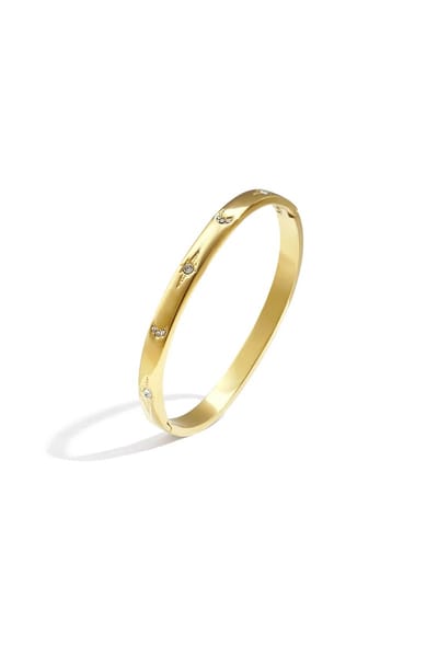 Armbanden - van roestvrij staal met stippen, casual, dagelijks, eenvoudig, serie, damessieraden - armband - bangel