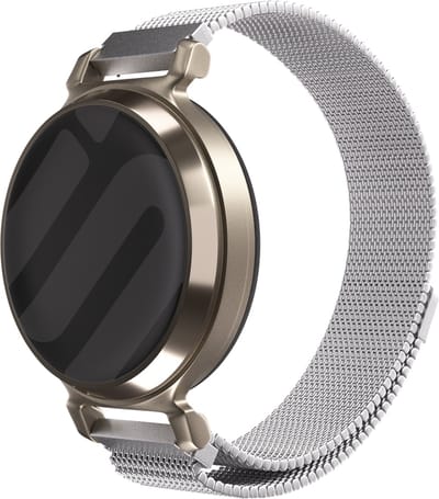 Strap-it Milanees smartwatch bandje 14mm - Zilveren RVS Milanese band met magneetsluiting geschikt voor de Garmin Lily 2 (niet de eerste versie)