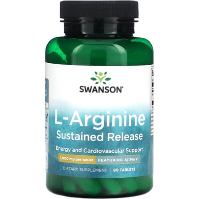 L-Arginine, Langdurige Afgifte, 1.000Mg, 90 Tabletten