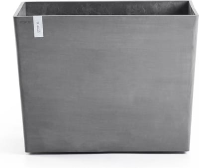 Ecopots Paris Wheels 85 - Grey - 85,2 x 39,5 x H65,8 cm - Rechthoekige grijze bloempot / plantenbak op wielen