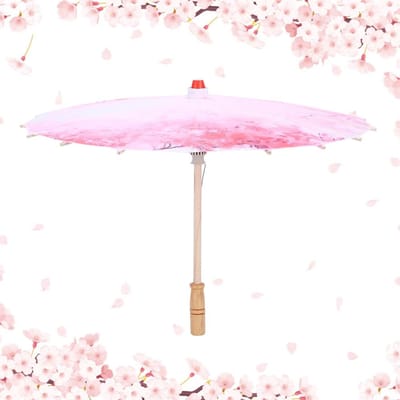 57x84cm Beau Motif Parapluie Décoratif Danse Parapluie Accessoires de SpectacleType 04 white