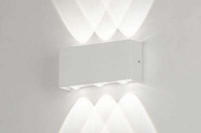 Lumidora Wandlamp 73476 - 6 Lichts - Ingebouwd LED - 6.0 Watt - 420 Lumen - 2700 Kelvin - Wit - Metaal - Buitenlamp - Badkamerlamp - IP54