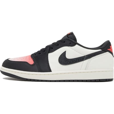 Paris Saint-Germain x Air Jordan 1 Retro Low OG Sail Pink Oxford Unisex Sneakers Rood Off-Noir Infrared-23 HF8828-100 42.5