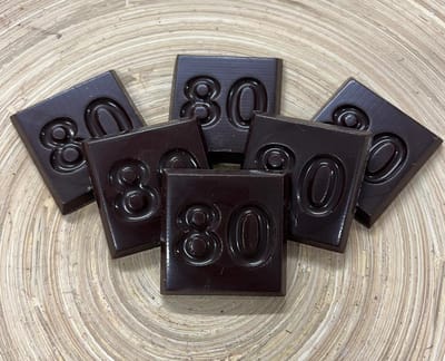Callebaut - Chocolade cijfer 80 - Cadeau verjaardag - Smaak puur