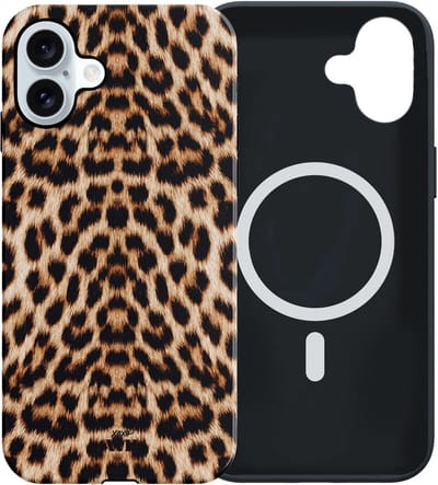 xoxo Wildhearts siliconen hoesje geschikt voor iPhone 16 MagSafe hoesje - Wild Thing - Double Layer - Magnetisch telefoonhoesje - Magneet case - Backcover met dubbele beschermlaag - Luipaard print - Tijger print - Dierenprint - Tijgerprint