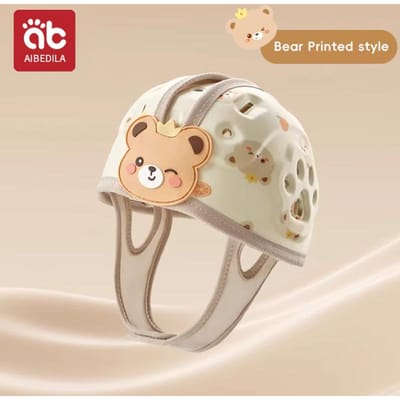 AIBEDILA Protection à 360 Degrés Casque Anti-Chute pour Bébé Protège-Tête Réglable pour Tout-Petit Chapeaux de Protection Douce pour la Sécurité Apprendre à Marcher beige