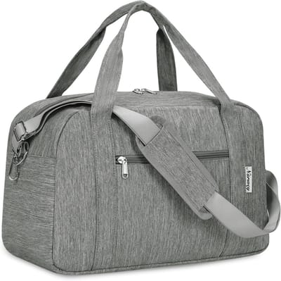 Cabin Bag 40x20x25 - Onderseat Travel Duffel Bag voor Vrouwen en Mannen - Handbagage Houdt Tot 20L (Grijs)