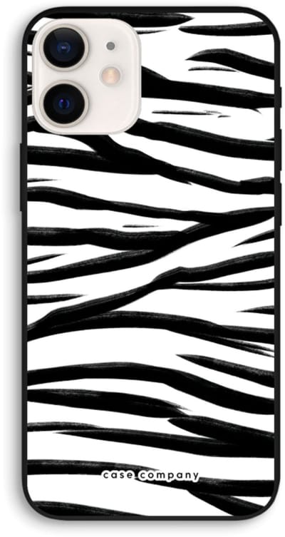 Case Company® - Hoesje geschikt voor iPhone 12 hoesje - Zebra pattern - Biologisch Afbreekbaar Telefoonhoesje - Bescherming alle Kanten en Schermrand