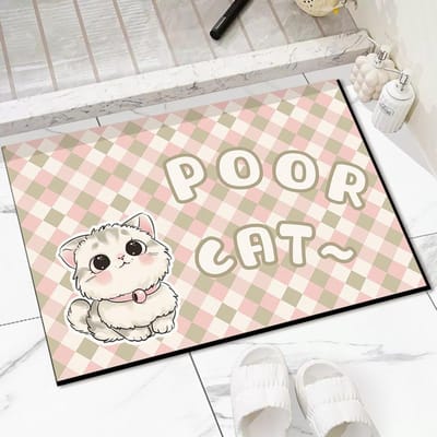 Entree Vloermat Entree Deurmat Slaapkamer Deur Tapijt Toilet Badkamer Cartoon Absorberende Antislip Mat Badkamer Voetmat 40 * 60CM Diatom Mud