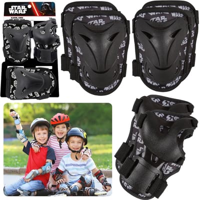 STAR WARS Beschermers voor kinderen op rolschaatsen, fiets, step - set voor knieën, ellebogen, polsen