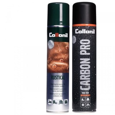 Set aanbieding | Collonil Rustical Spray | voor gevet leer en gevet/geolied nubuck | Carbon Pro waterafstotende spray