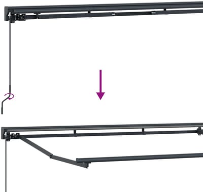 vidaXL - Uitschuifbare - luifel - Zand - 4,5 - × - 3 - m - Polyester - en - Aluminium