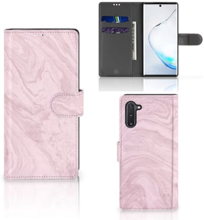 Samsung Galaxy Note 10 Bookcase Marble Pink - Origineel Cadeau Vriendin