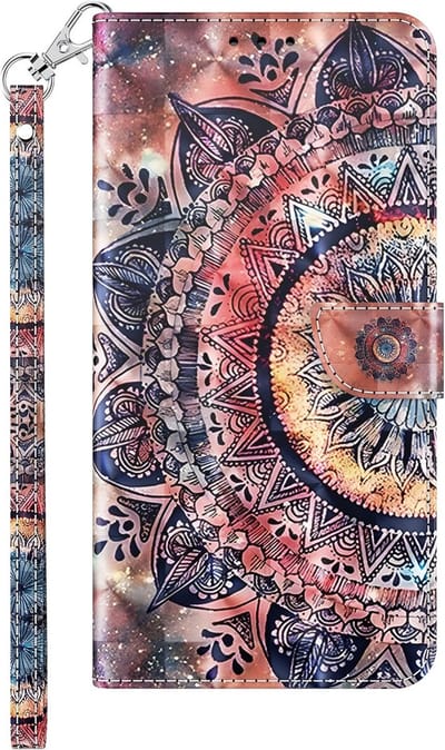 Cityhoesje-iPhone X – XS – Bookcase – Print – Colorful Mandala
