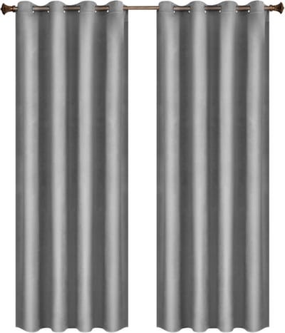 Bolt Edge Gordijnen set - Grijs - Verduisterend - 140x245cm - Plooiband - Fluweel - Isolerend